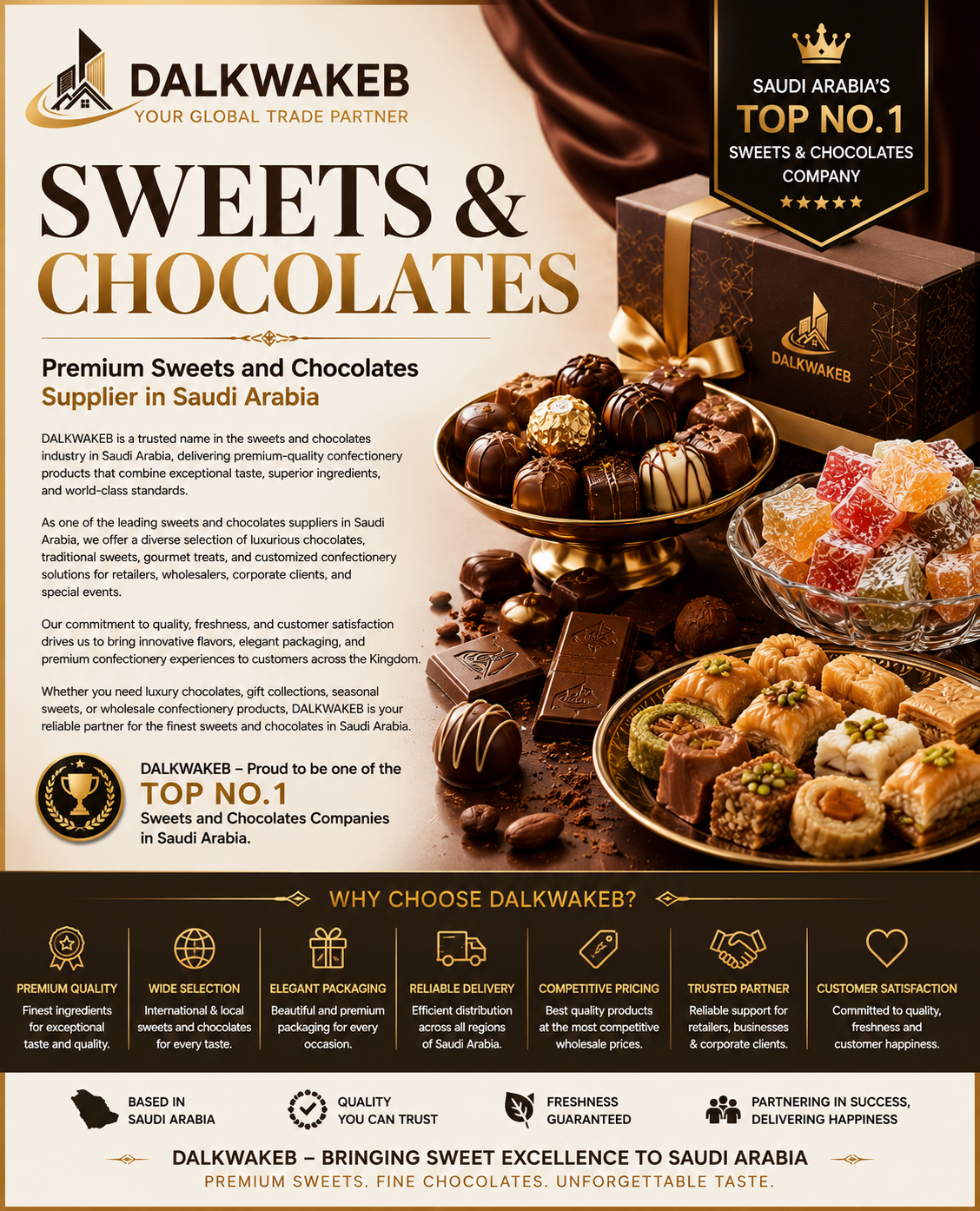 remium Sweets and Chocolates Supplier in Saudi Arabia